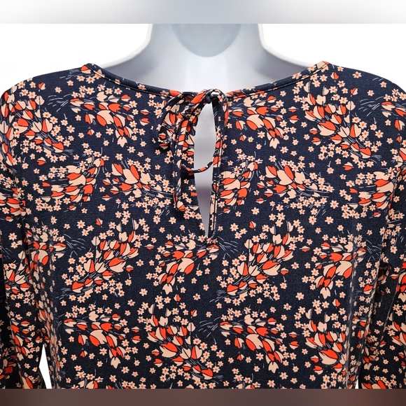 Boden Scoopneck Floral Dress Navy Pockets Mini Office Casual Size US 4P - Picture 7 of 16